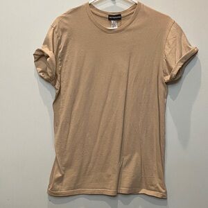 PrettyLittleThing Tan Short Sleeve Tee